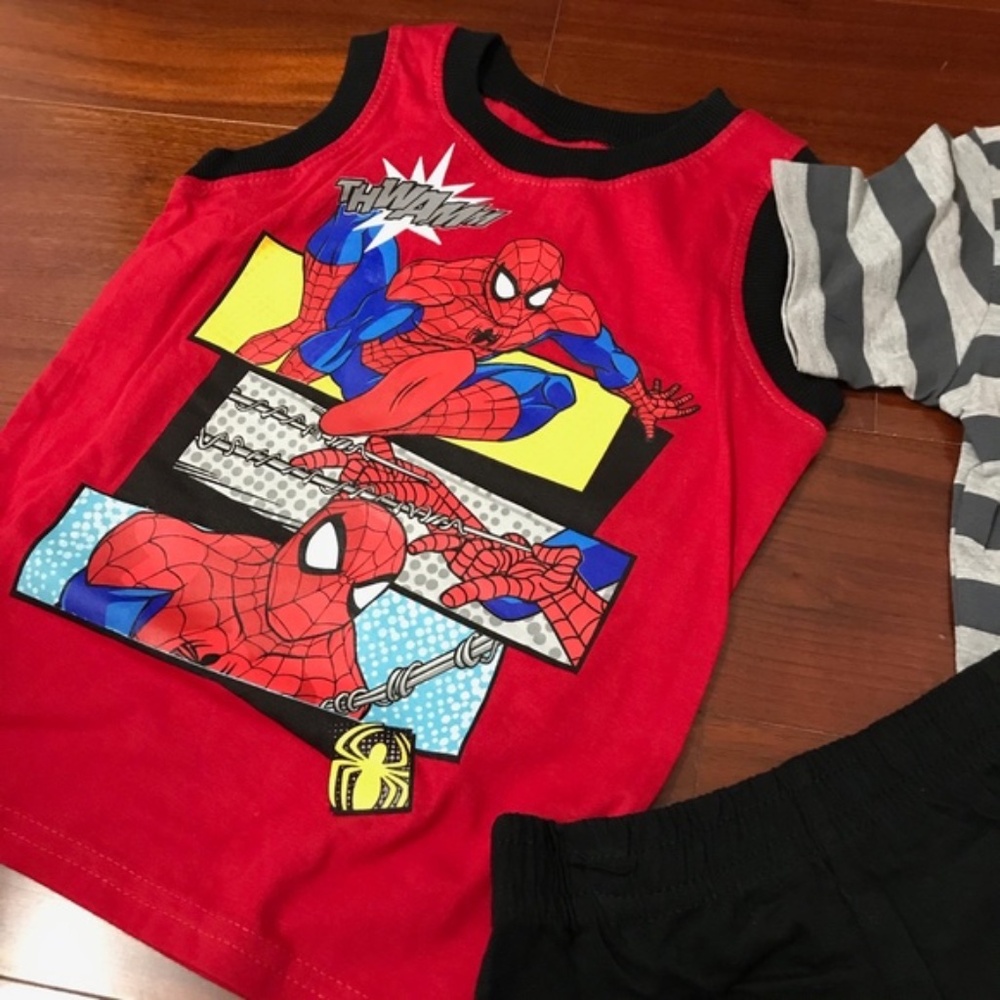 SPIDER-MAN WEB HEAD TODDLER 3 PIECE SHIRT - Picture 5 of 7